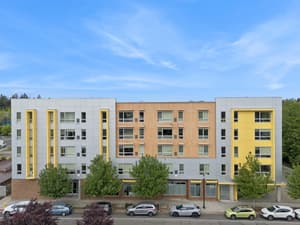 Modern exterior of 459 Rock Apartments in Gresham, Oregon