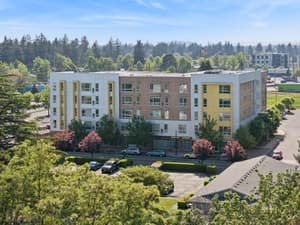 Aerial view of 459 Rock Apartments in Rockwood, Gresham near Portland